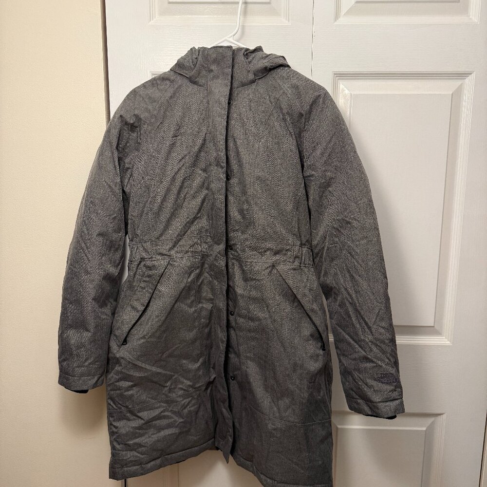 NORTH FACE ARCTIC DOWN PARKA JACKET (M) GRAPHITE GREY HEATHER WOMENS